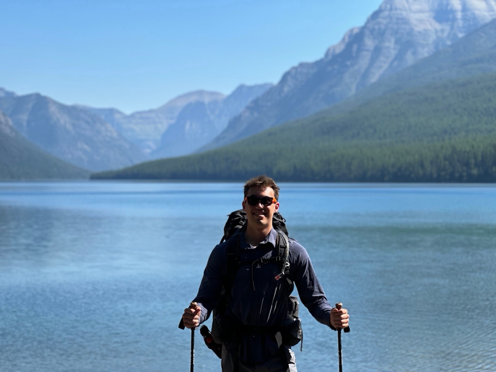 Theodore Walrond at Bowman Lake, Glacier National Park, 2023