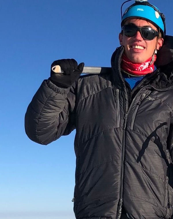 Theodore Walrond on the summit of Mount Rainier
