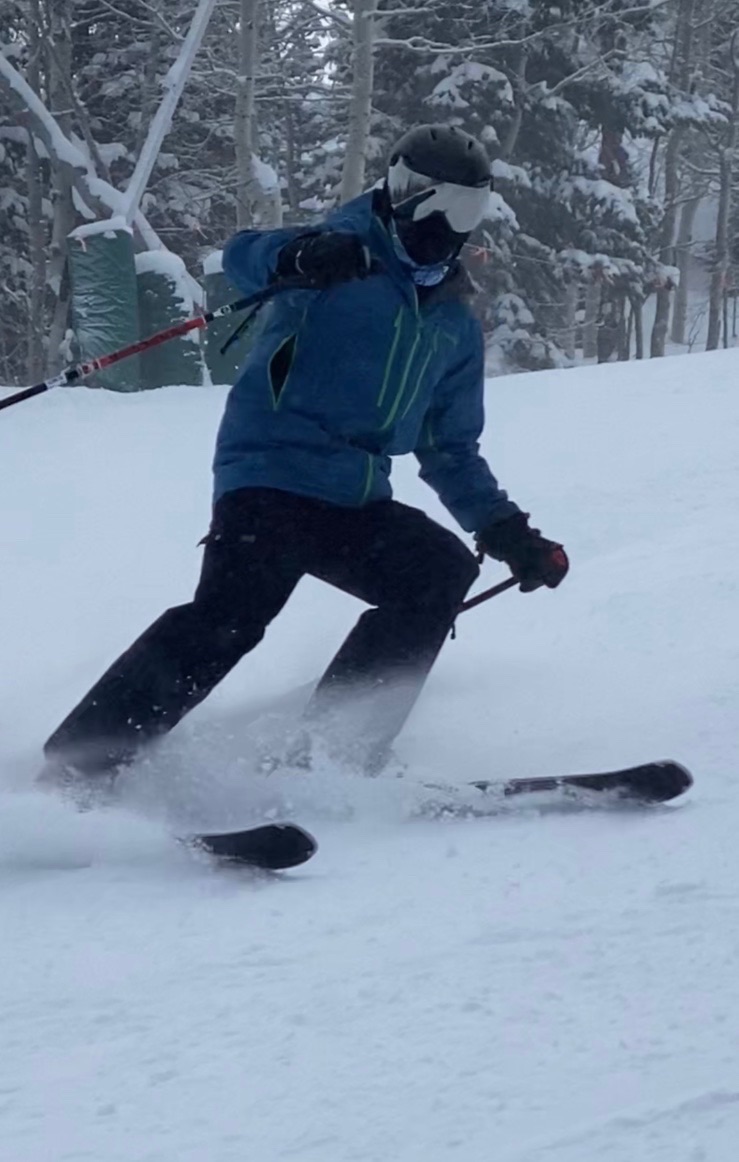 Theodore Walrond skiing in Telluride, Colorado